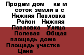 Продам дом 64 кв.м. 12 соток земли в с. Нижняя Павловка › Район ­ Нижняя Павловка › Улица ­ Полевая › Общая площадь дома ­ 64 › Площадь участка ­ 12 › Цена ­ 1 900 000 - Оренбургская обл., Оренбург г. Недвижимость » Дома, коттеджи, дачи продажа   